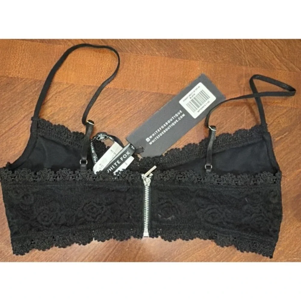 White Fox Boutique Forgot About Us Top Black‎ Lace Size XS
